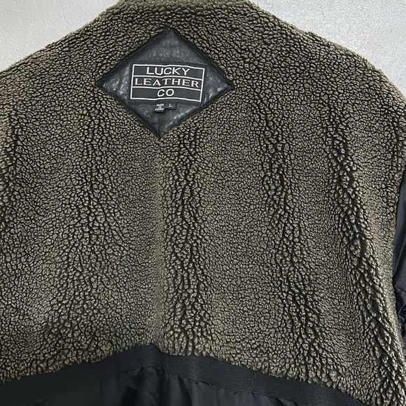Lucky Leather Co Insulated Leather Jacket, Size Large, in Good Condition, Brown - Picture 11 of 11